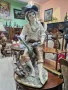 Страхотна голяма антикварна италианска порцеланова фигура статуетка Capodimonte , снимка 2