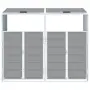 vidaXL Навес за 2 коша на колела, сив, 144x81x113 см, стомана, снимка 5