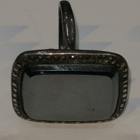 Стар дамски сребърен пръстен с оникс , снимка 2 - Антикварни и старинни предмети - 36081839