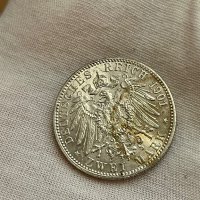 2 марки 1901 г, Германия / Прусия - сребърна монета, снимка 7 - Нумизматика и бонистика - 40150136