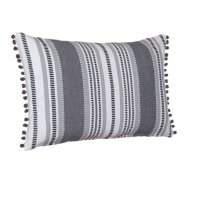 Декоративна  възглавница, Cushion Grey Stripes Pon Pon, 60x40 cм, Многоцветна, снимка 1 - Възглавници - 40995191