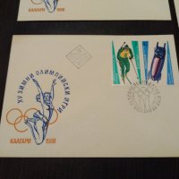 Първодневен плик Зимни олимпийски игри Калгари 1988, снимка 3 - Филателия - 44700061