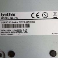 Етикетен принтер - Brother QL-700, снимка 2 - Друга електроника - 41875518
