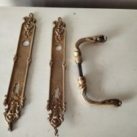три барокови дръжки за врата с шилд-комплект, снимка 1 - Други ценни предмети - 41841414