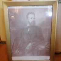 Голям стар портрет на Христо Ботев , снимка 2 - Други ценни предмети - 40827160