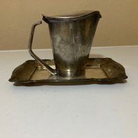 WMF стара посребрена каничка за чай,кафе.мляко WMF стар посребрен поднос, снимка 1 - Антикварни и старинни предмети - 41811022