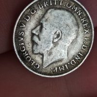 3 пенса 1916 г сребро Великобритания , снимка 1 - Нумизматика и бонистика - 41566556