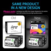 Smart Ink касета с мастило за HP 953XL 953 XL 2 Multipack (2 черни XL), снимка 2 - Консумативи за принтери - 44213864