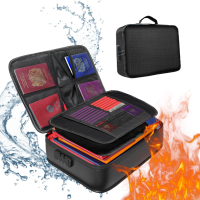 QUOLIX Огнеупорна чанта за документи, 36×27×10 см Огнеупорна кутия за документи с голям капацитет, снимка 1 - Чанти - 44829122
