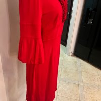 Karen Millen р-р 14 червена рокля, снимка 5 - Рокли - 41328412