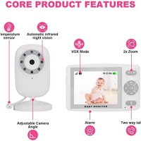 Ново Бебешки монитор с камера и аудио 3.5 HD екран/Нощно виждане/Бебе , снимка 6 - Друга електроника - 41327719