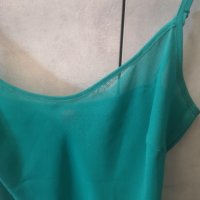 Зелена Рокля естествена коприна размер M- L, снимка 2 - Рокли - 40913925