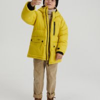 Ново Зимно Жълто яке с подплата за момче на Reserved 158см с етикет, снимка 3 - Детски якета и елеци - 42308329