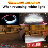 Многоцветна RGB Стоп LED светеща сигнална лента за багажник на кола мигачи стопове задни светлини, снимка 13 - Аксесоари и консумативи - 41403803