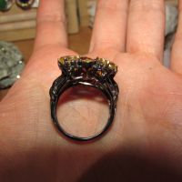 925 пръстен с цитрин 9.5гр. подходящ за подарък, снимка 2 - Пръстени - 44658128