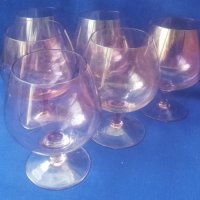 Рзкошни чаши за вино, комплект 6 бр, бледо розово-лила, снимка 3 - Чаши - 35933839
