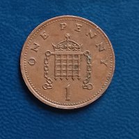 1 пени Великобритания 1986 Кралица Елизабет II  Монета от Обединеното Кралство , снимка 3 - Нумизматика и бонистика - 44247068