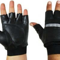 Ръкавици за колоездене и фитнес MAX със светлоотразителна лента, снимка 1 - Фитнес уреди - 35852562