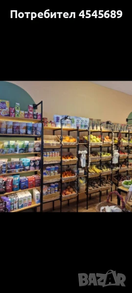 обзавеждане и стелажи за магазин  от метал и дърво,плод и зеленчук, снимка 1