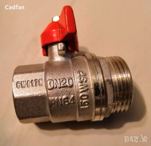 Сферичен кран NPT 1’’ с накраиници ¾‘‘ налягане 64bar, снимка 1