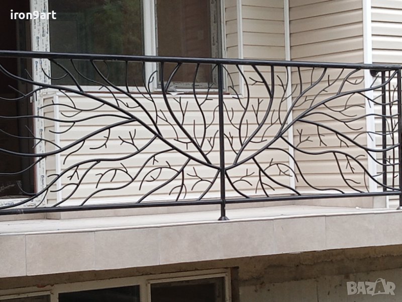 Изработка и монтаж на парапети за тераси и стълбища от ковано желязо , снимка 1