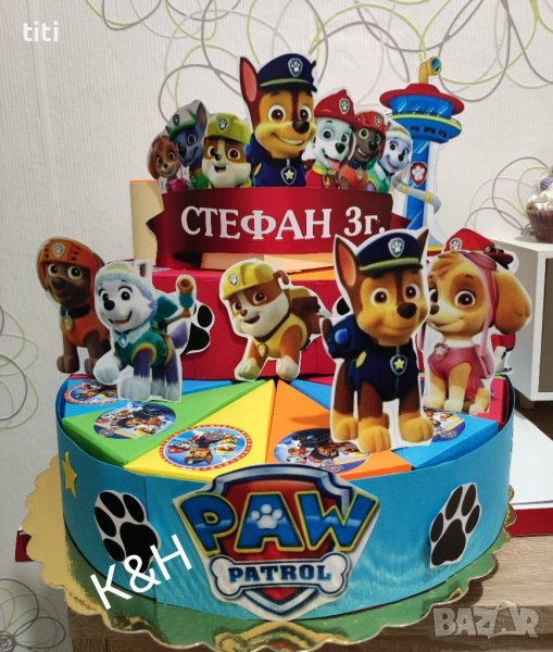 Картонена торта Пес Патрул , снимка 1