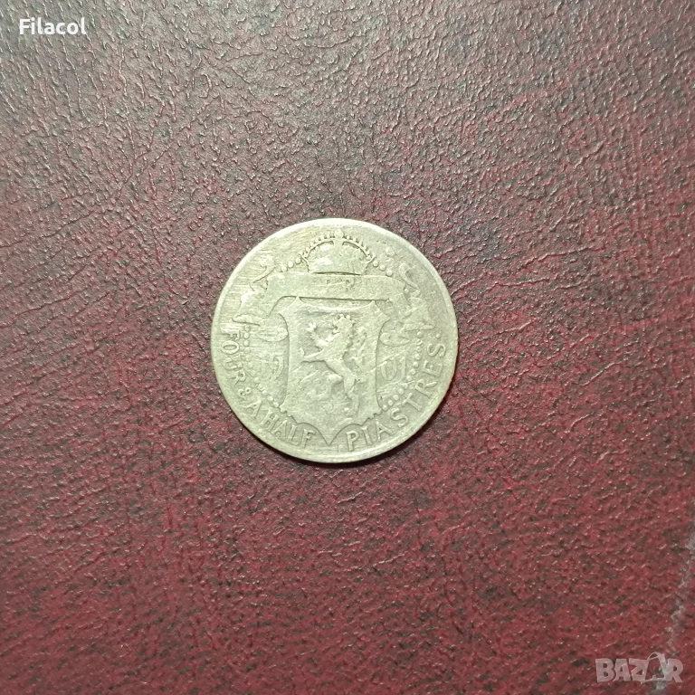 Кипър 4½ пиастъра 1901 г. Кралица Виктория, снимка 1