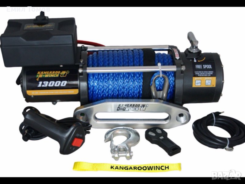 Лебедка KangarooWinch/PowerWinch K 13000 SR със синтетично въже - НОВА, снимка 1