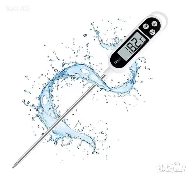 Дигитален кухненски термометър с метална сонда за готвене TP300, снимка 1