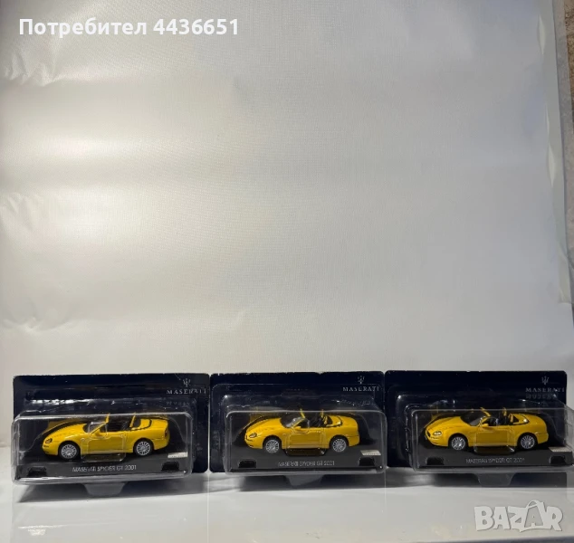 Колекционерски колички Maserati Spyder GT 2001  -1:43 мащаб, снимка 1