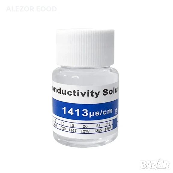 Калибриращ разтвор с електропроводимост 1413 μS/cm за EC метри, снимка 1