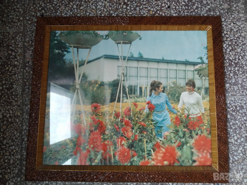 дървена рамка за картина със стъкло, снимка 1