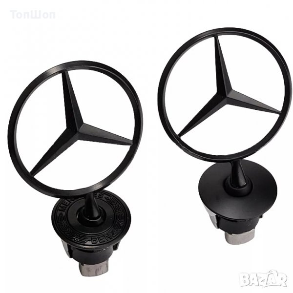 Емблема за Mercedes - Black - Мерник за Мерцедес, снимка 1