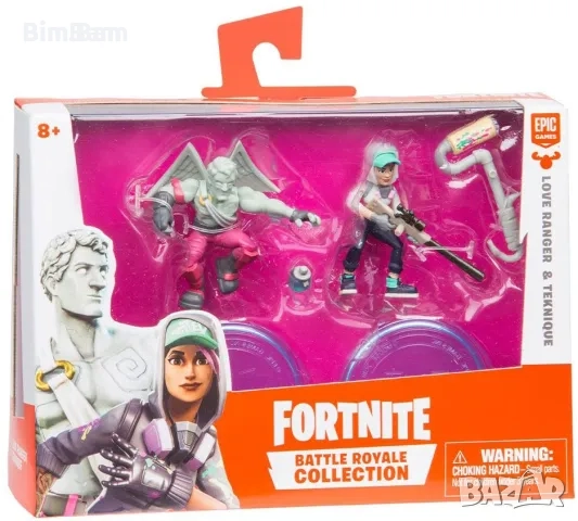 Комплект фигурки Moose Fortnite Battle Royale - Love Ranger и Teknique, снимка 1
