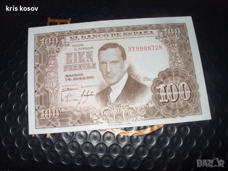 Испания 100 песети 1953 г , снимка 1