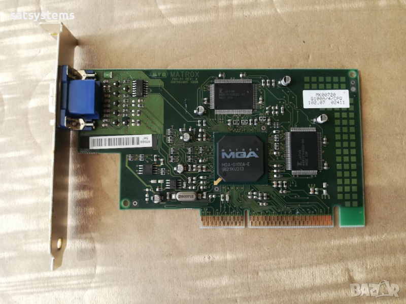 Видео карта Matrox MGI G100A/4/CPQ 4MB AGP, снимка 1