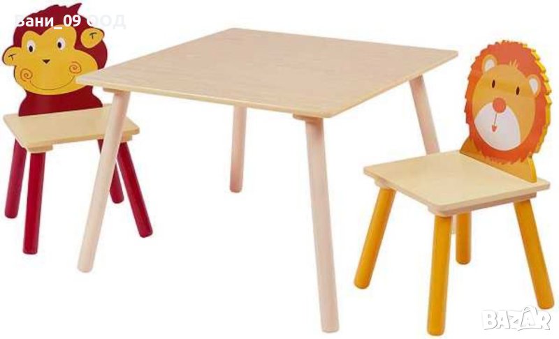 Комплект детска масичка с 2 столчета, снимка 1