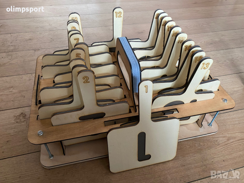 Табелки за смяна на играчите във волейбола.VL15 Комплект от 20 броя надписани табелки, изработени от, снимка 1