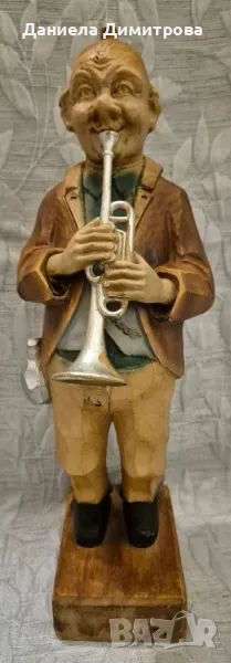 Дървена фигура, музикант, снимка 1