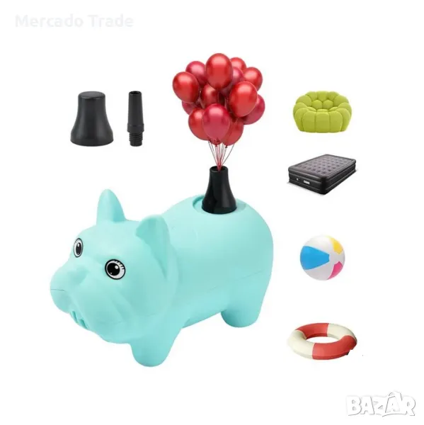 Електрическа помпа за балони Mercado Trade, Тюркоазено куче, снимка 1
