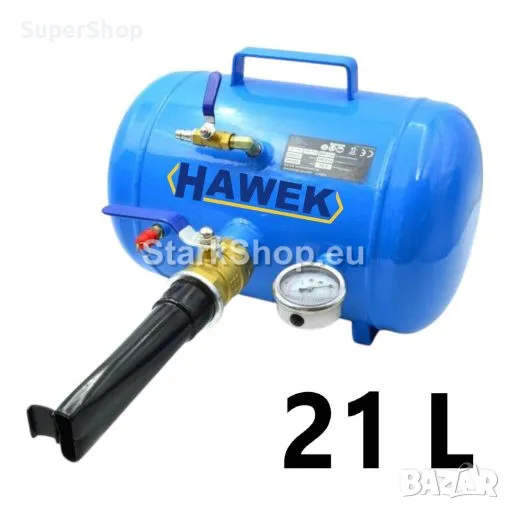 Бутилка за Шоково Помпане на Гуми – Бустер 21л. с Манометър HAWEK, снимка 1