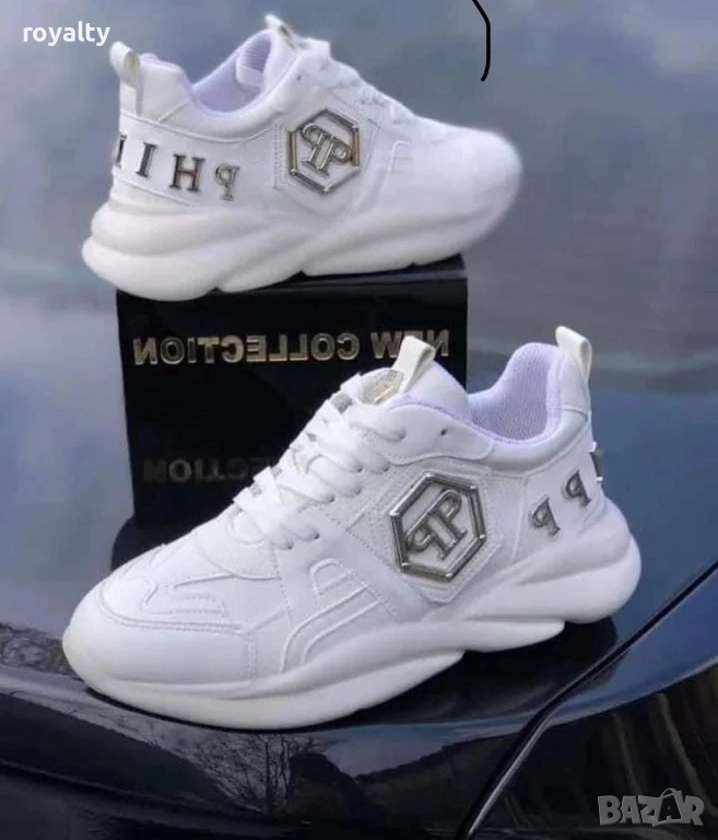 Philipp Plein Бели Дамски Маратонки , снимка 1