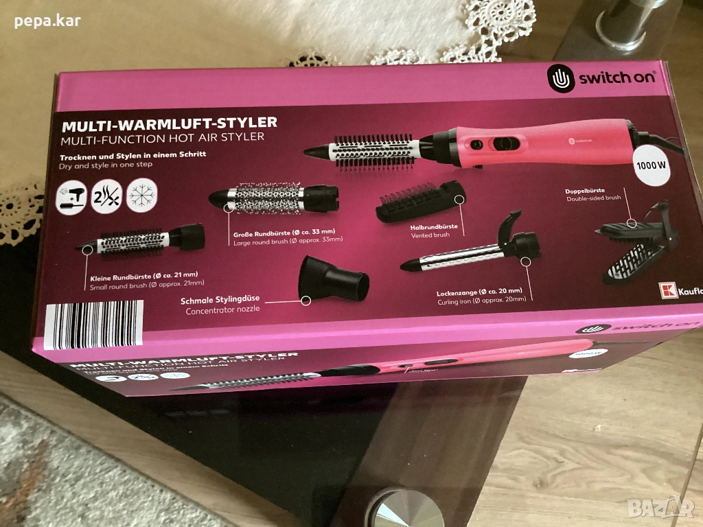 Многофункционален уред за оформяне на коса Switch On с различни приставки - изправяне, къдрене, суше, снимка 1