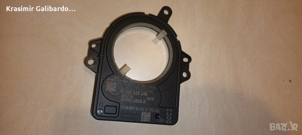 Сензор ъгъл на завиване 47945 3858R 0 265 019 148 Дачия, Сандеро 3 Логан 3 Рено Клио 5 Рено Каптюр , снимка 1