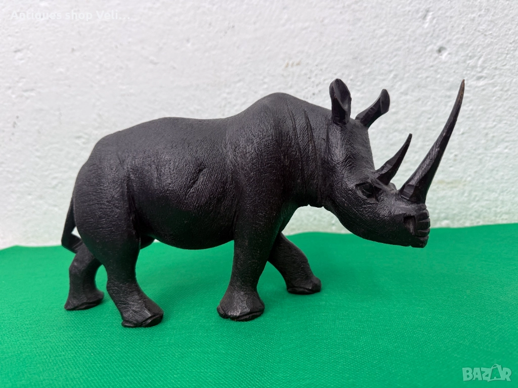 Африканска дървена фигура на носорог №7684 , снимка 1