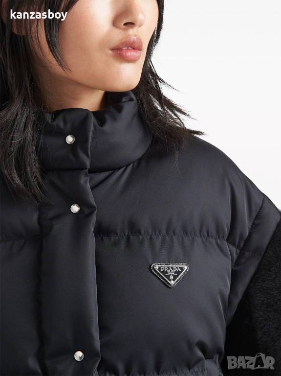 PRADA crop re nylon puffer jacket - страхотно дамско яке S КАТО НОВО, снимка 1
