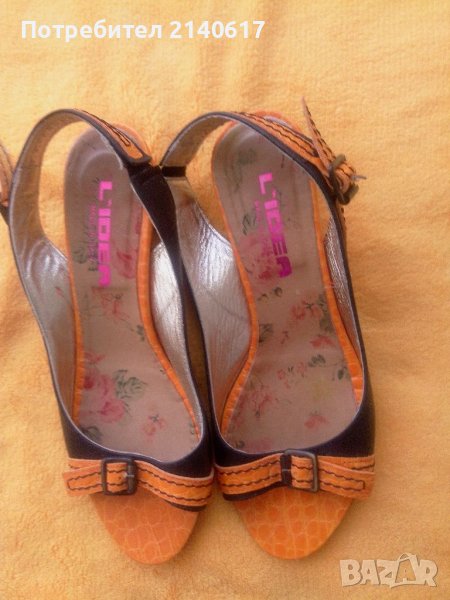 Италиански сандали L'IDEA 100% естествена кожа,N:38, снимка 1