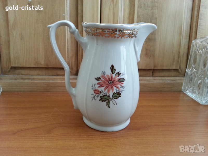 Стар български порцелан кана барок, снимка 1