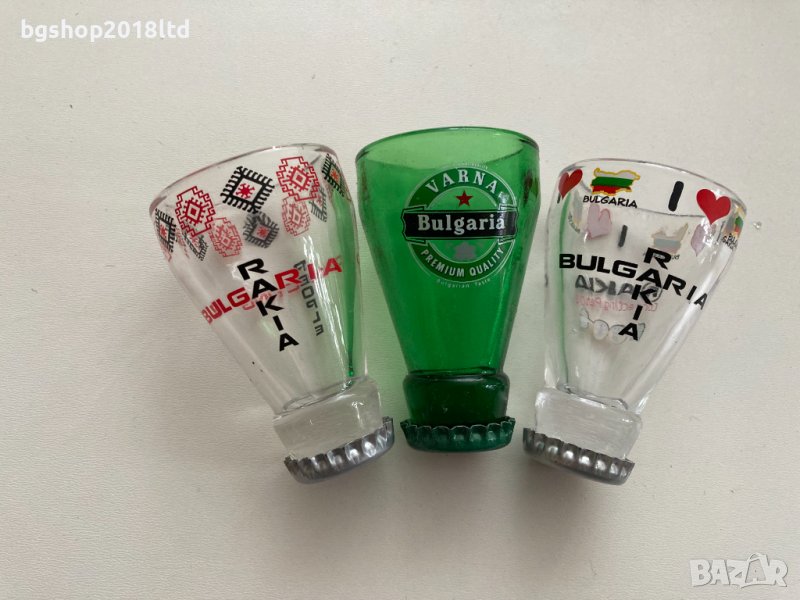 3 стъклени шот чаши - България, снимка 1