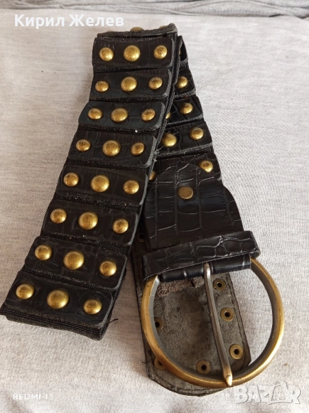 Фешън модел дамски кожен колан с капси перфектен 26613, снимка 1